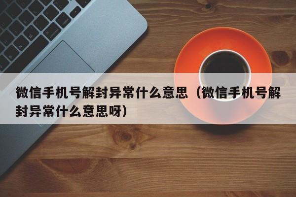 微信封号-微信手机号解封异常什么意思（微信手机号解封异常什么意思呀）(1)