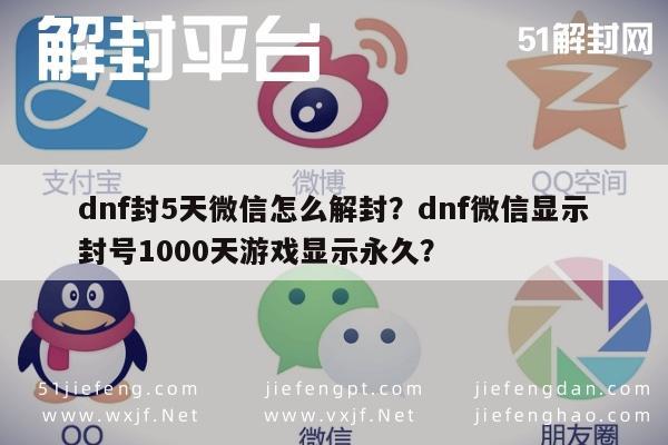 微信辅助-dnf封5天微信怎么解封？dnf微信显示封号1000天游戏显示永久？(1)