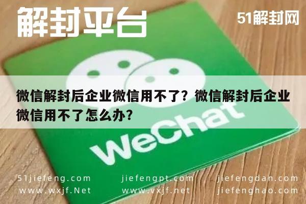 微信辅助-微信解封后企业微信用不了？微信解封后企业微信用不了怎么办？(1)