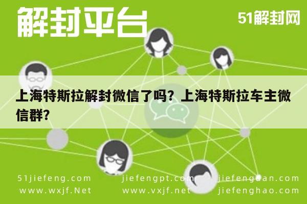 微信辅助-上海特斯拉解封微信了吗？上海特斯拉车主微信群？(1)